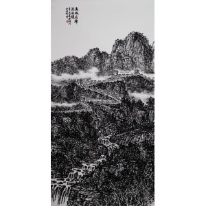 雁门关——1长城延绵溪流后138×68